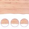 vidaXL Table Top Light Brown 40x40x(2-4) cm Treated Solid Wood Live Edge