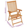 vidaXL Garden Chairs 4 pcs with Anthracite Cushions Solid Teak Wood