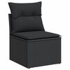 vidaXL 7 Piece Garden Sofa Set with Cushions Brown Poly Rattan