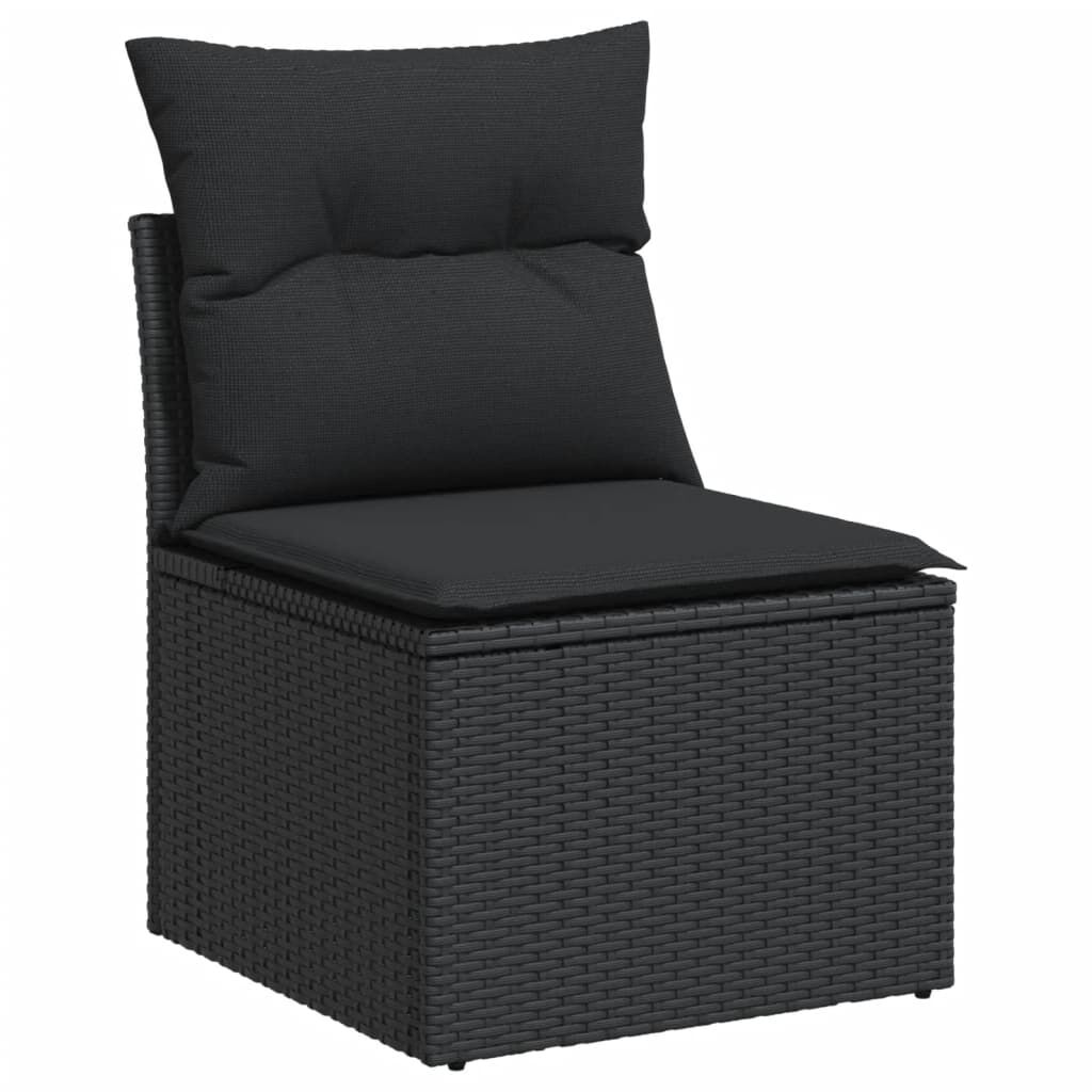 vidaXL 7 Piece Garden Sofa Set with Cushions Beige Poly Rattan