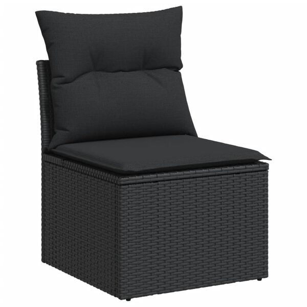 vidaXL 7 Piece Garden Sofa Set with Cushions Beige Poly Rattan