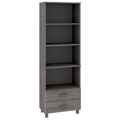 vidaXL Highboard HAMAR Light Grey 60x35x180 cm Solid Wood Pine