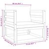 vidaXL 7 Piece Garden Lounge Set with Green Cushions Solid Wood