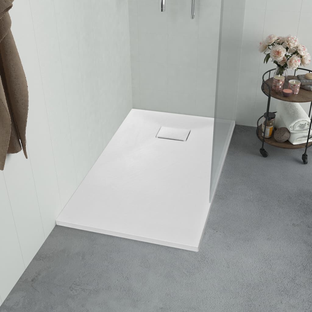vidaXL Shower Base Tray SMC White 90x70 cm