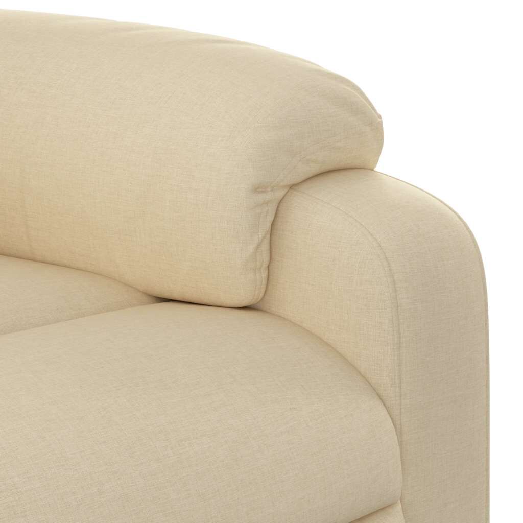 vidaXL Electric Massage Recliner Chair Cream Fabric