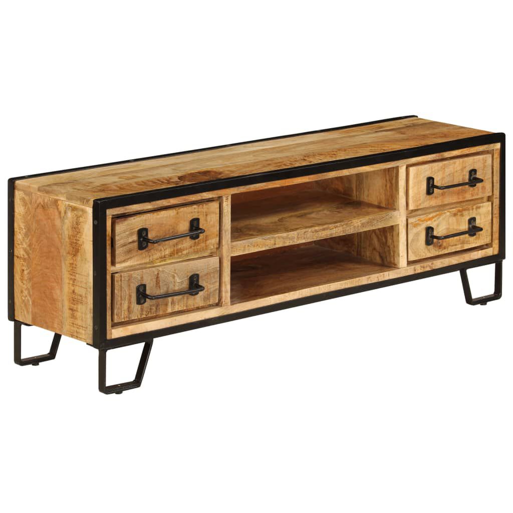 vidaXL TV Cabinet with Drawers 120x30x40 cm Solid Mango Wood