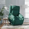vidaXL Stand up Massage Recliner Chair Dark Green Fabric