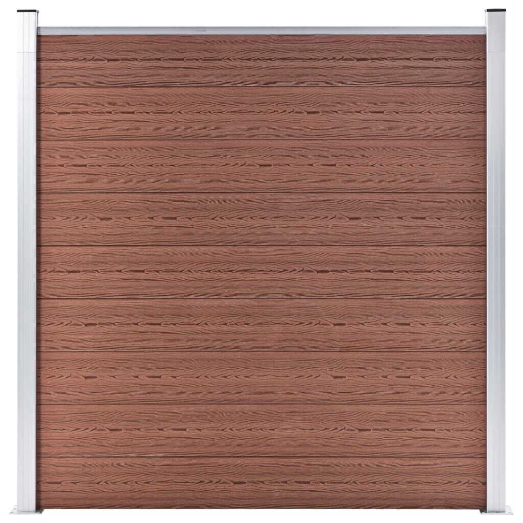 vidaXL Garden Fence WPC 180x186 cm Brown