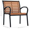 vidaXL Garden Chairs 2 pcs Steel and WPC Black and Brown