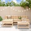 vidaXL 5 Piece Garden Lounge Set with Cushions Solid Wood