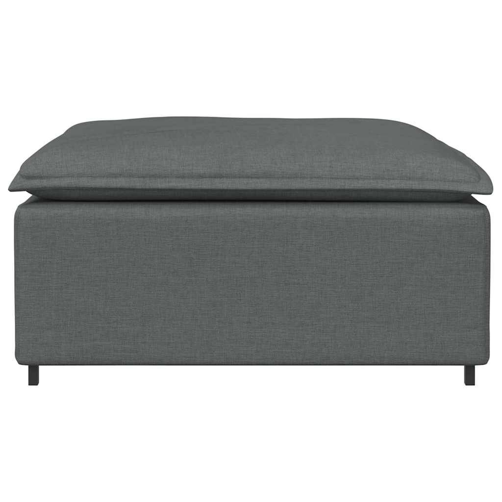 vidaXL Modular Sofa Footstool Module Dark Grey 100x100x48 cm