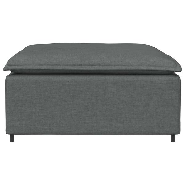 vidaXL Modular Sofa Footstool Module Dark Grey 100x100x48 cm