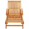 vidaXL Garden Sun Lounger with Cushion Solid Acacia Wood