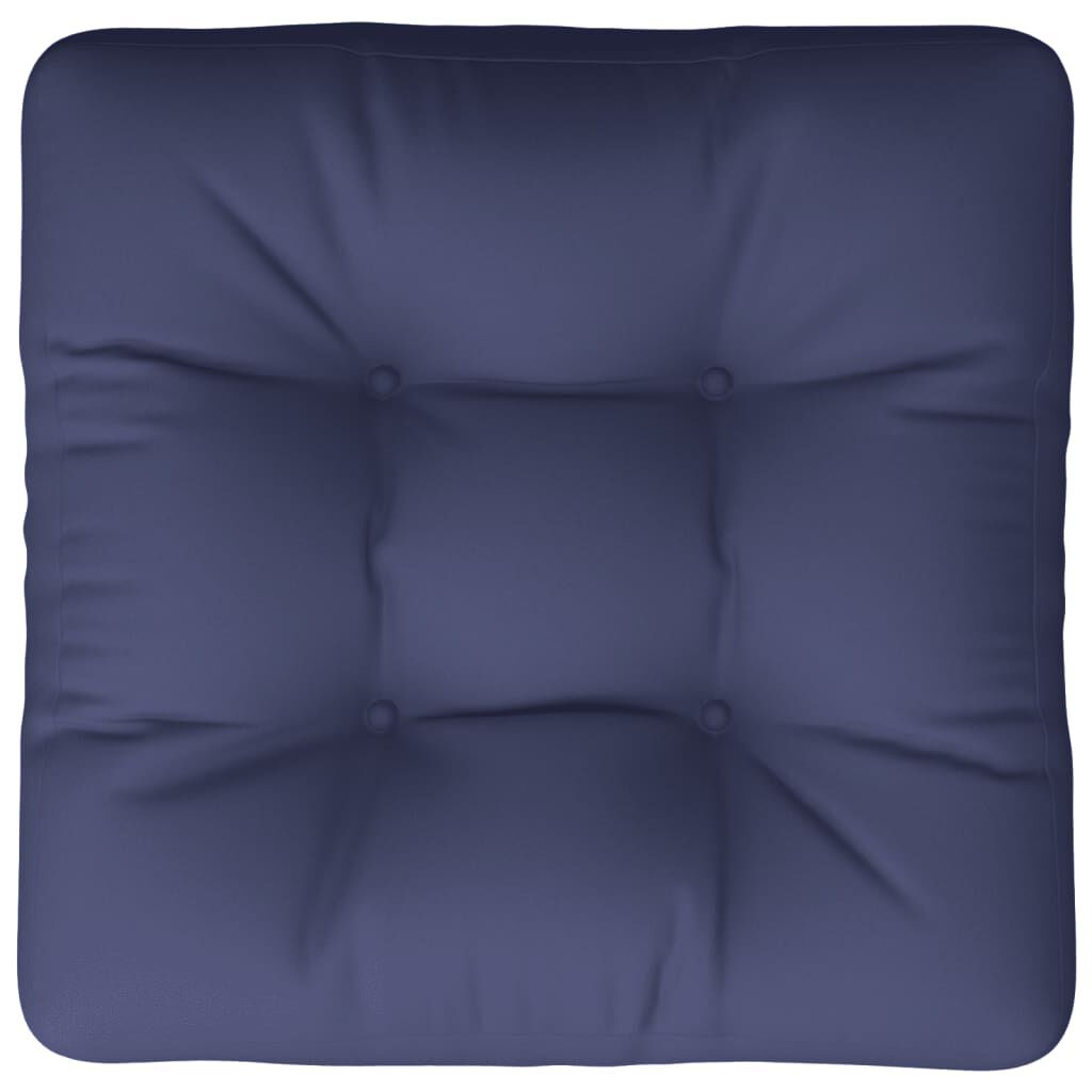 vidaXL Pallet Cushion Navy Blue 50x50x12 cm Fabric