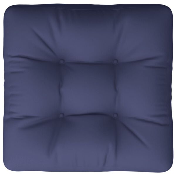 vidaXL Pallet Cushion Navy Blue 50x50x12 cm Fabric