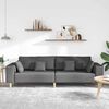 vidaXL Fabric Sofa with Cushion Dark Grey 208 cm Fabric