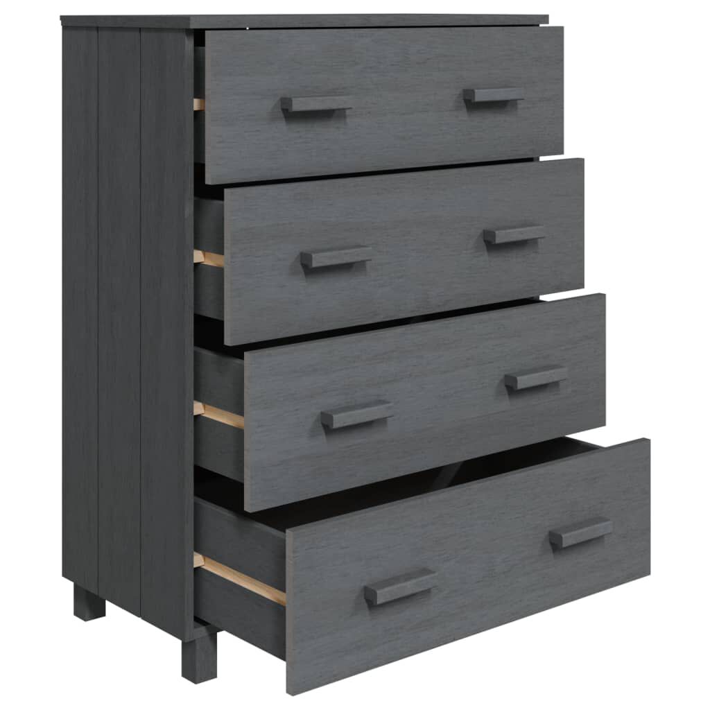 vidaXL Sideboard HAMAR Dark Grey 79x40x103.5 cm Solid Wood Pine