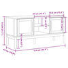 vidaXL TV Cabinet FLORO Wax Brown 114x43x55 cm Solid Pine Wood
