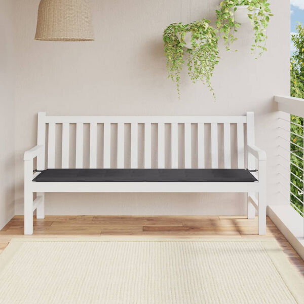 vidaXL Garden Bench Cushion Anthracite 180x50x3 cm Oxford Fabric