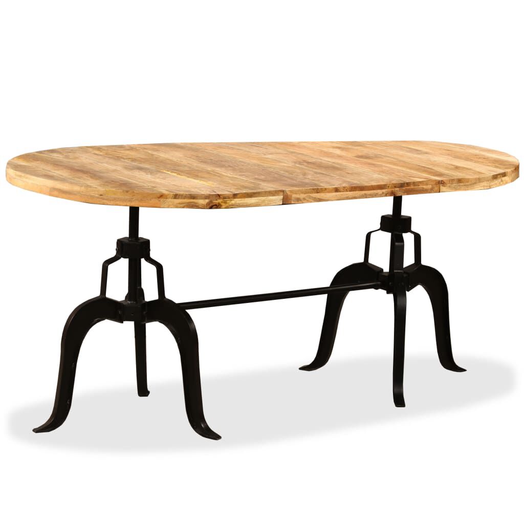 vidaXL Dining Table Solid Mango Wood and Steel 180 cm