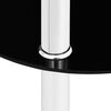 vidaXL 2-Tier Side Table Transparent & Black 38x38x50cm Tempered Glass