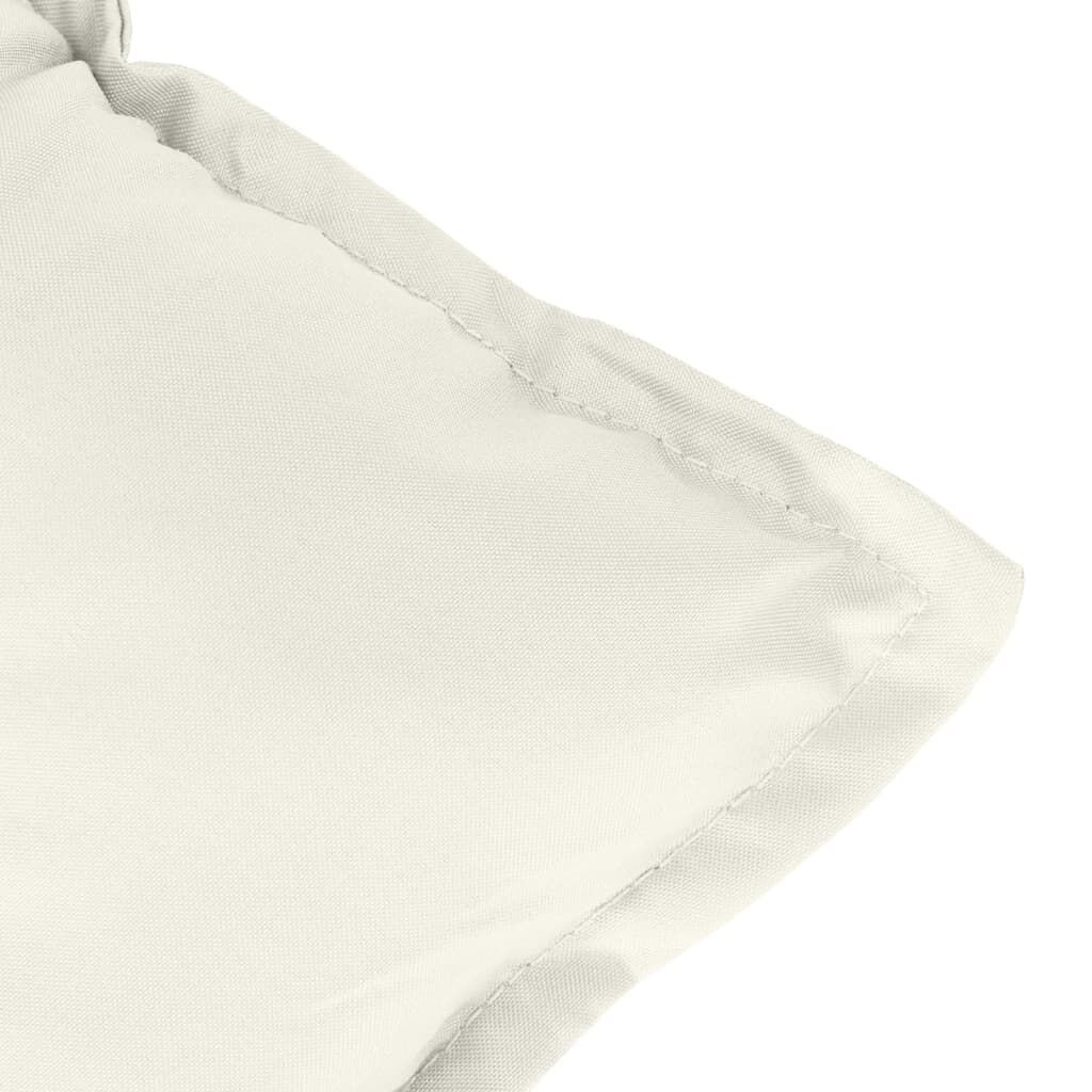 vidaXL Highback Chair Cushions 2 pcs Melange Cream 120x50x7 cm Fabric