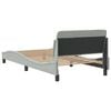 vidaXL Bed Frame "Dover" Light Grey 100x190 cm Velvet