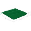 vidaXL Garden Chairs with Green Cushions 3 pcs Solid Teak Wood