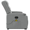 vidaXL Electric Stand up Massage Recliner Chair Light Grey Fabric
