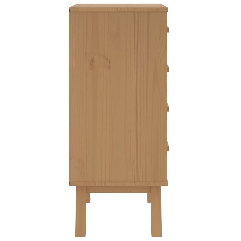 vidaXL Bedside Cabinet OLDEN Grey and Brown Solid Wood Pine