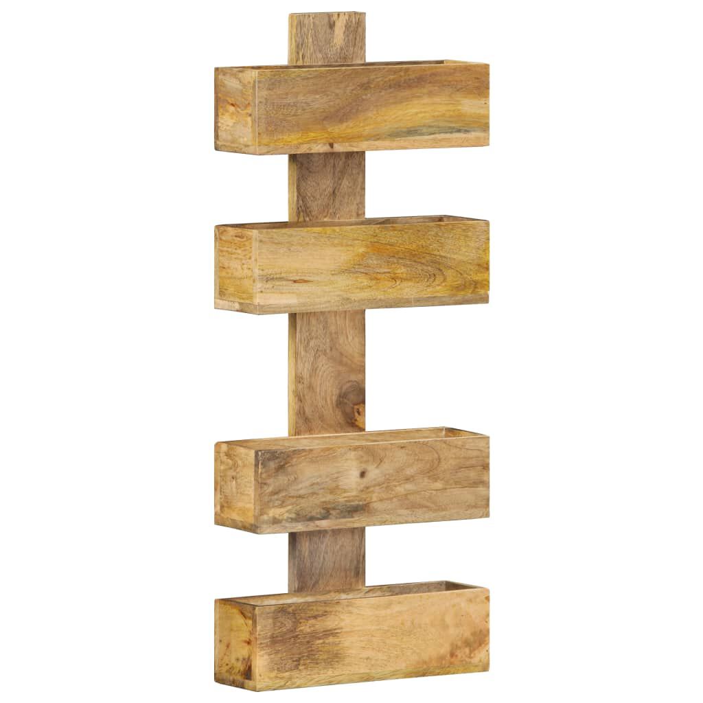 vidaXL Magazine Wall Rack 30x11x72 cm Solid Mango Wood
