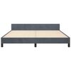 vidaXL Bed Frame without Mattress Dark Grey 183x213 cm Velvet