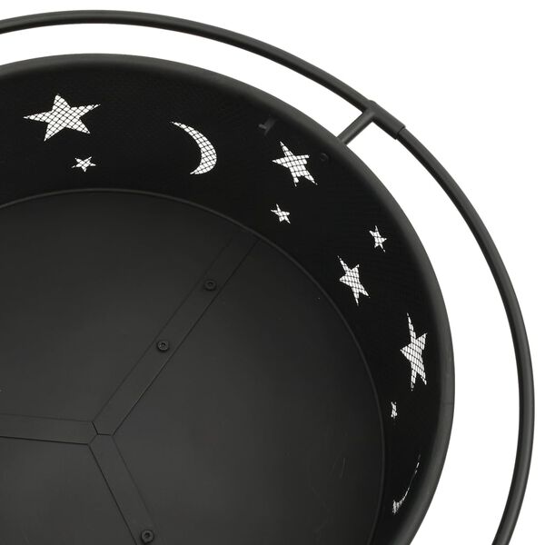 vidaXL Fire Pit with Poker 76 cm XXL Steel