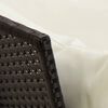 vidaXL Garden Sofa with Cushions Black Poly Rattan