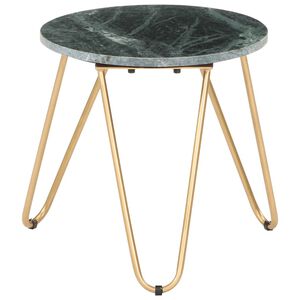 vidaXL Coffee Table Green 40x40x40 cm Real Stone with Marble Texture