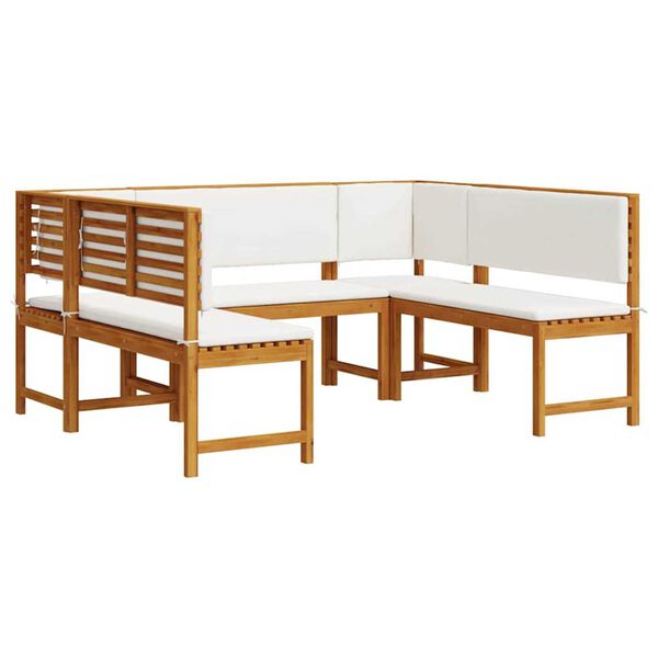 vidaXL Garden Bench Set 5 pcs Brown Solid acacia wood