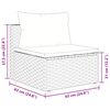 vidaXL 6 Piece Garden Lounge Set with Cushions Grey Poly Rattan