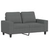 vidaXL 2 Piece Sofa Set Dark Grey Fabric