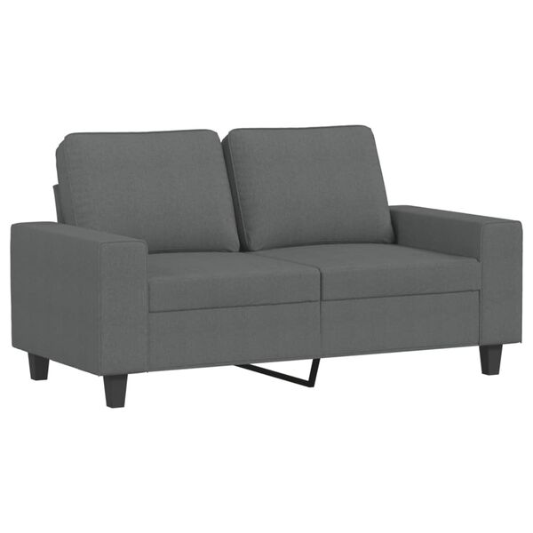 vidaXL 2 Piece Sofa Set Dark Grey Fabric