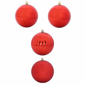 vidaXL Christmas Bauble Set 4 pcs Red