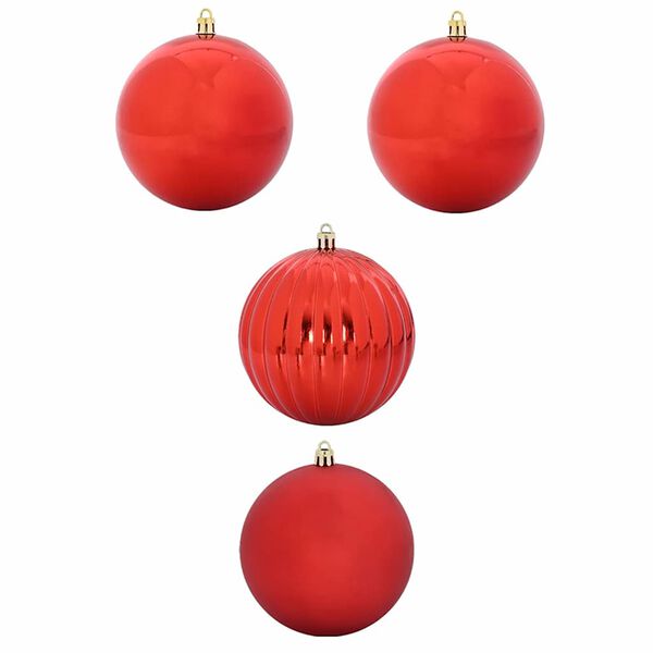 vidaXL Christmas Bauble Set 4 pcs Red