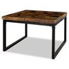 vidaXL Coffee Table Teak Resin 60x60x40 cm Black and Brown