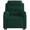 vidaXL Stand up Massage Recliner Chair Dark Green Velvet