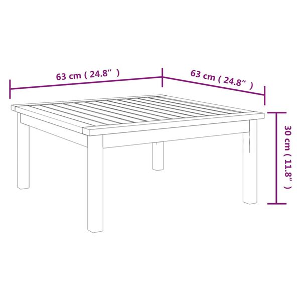 vidaXL 8 Piece Garden Lounge Set with Cushions Cream Solid Acacia Wood