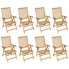 vidaXL 9 Piece Garden Dining Set Solid Teak Wood