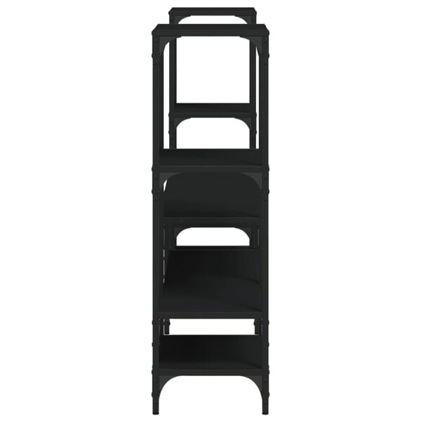 vidaXL TV Cabinet Black 206.5x28.5x95 cm Engineered Wood