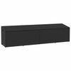 vidaXL Garden Storage Box Black 220x50x58 cm Poly Rattan