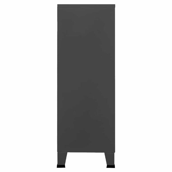 vidaXL Industrial Storage Chest Anthracite 75x40x115 cm Metal