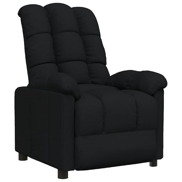 vidaXL Recliner Chair Black Fabric