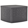 vidaXL Side Table Mocha 54x54x36,5 cm Plastic